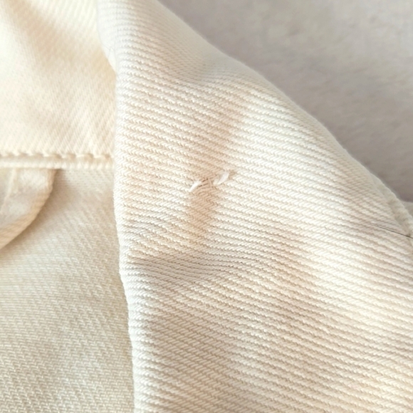 Free People Women's Rumors Denim Jacket Size S ivory - Picture 8 of 13